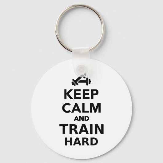 Rustig blijven en hard trainen sleutelhanger (Voorkant)
