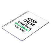 Rustig blijven, ik maak een spreadsheet voor dat n notitieboek (Linkerzijde)