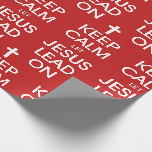 Rustig blijven Laat Jezus leiden op het Christelij Cadeaupapier (Hoek)