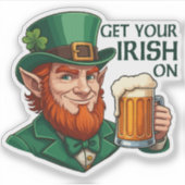 Rustig blijven - Zet je Iers aan Sticker (Voorkant)