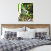 Rustig boscanvasprint | Echt landschap Canvas Afdruk (Insitu (Slaapkamer))