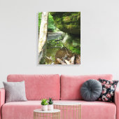 Rustig boscanvasprint | Echt landschap Canvas Afdruk (Insitu (Woonkamer))