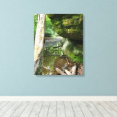 Rustig boscanvasprint | Echt landschap Canvas Afdruk (Insitu (Houten vloer))