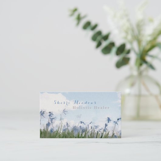 Rustig Botanisch Wildflower Visitekaartje (Staand voorkant)