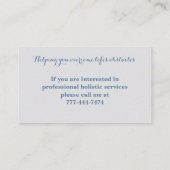 Rustig Botanisch Wildflower Visitekaartje (Achterkant)