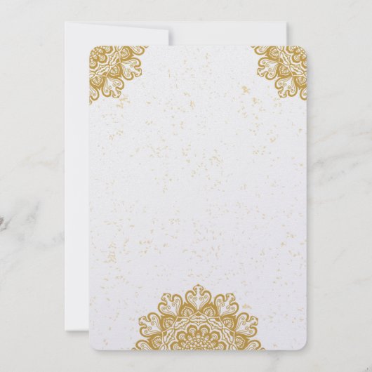 RUSTIG! Bruiloft uitnodiging - Voeg uw gegevens (Achterkant)