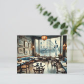 Rustig café in San Francisco Briefkaart (Staand voorkant)