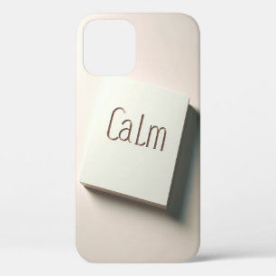 Rustig Citaat Minimalistisch Ontwerp - Zachte Crèm iPhone 12 Hoesje