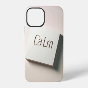 Rustig Citaat Minimalistisch Ontwerp - Zachte Crèm iPhone 12 Hoesje