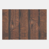 Rustig donkerbruin oud hout inpakpapier vel (Voorkant 3)