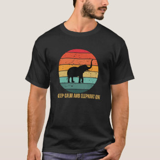 Rustig en olifanten aan t-shirt