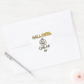 Rustig en ontspannen Happy Halloween Collectie Hart Sticker (Envelop)