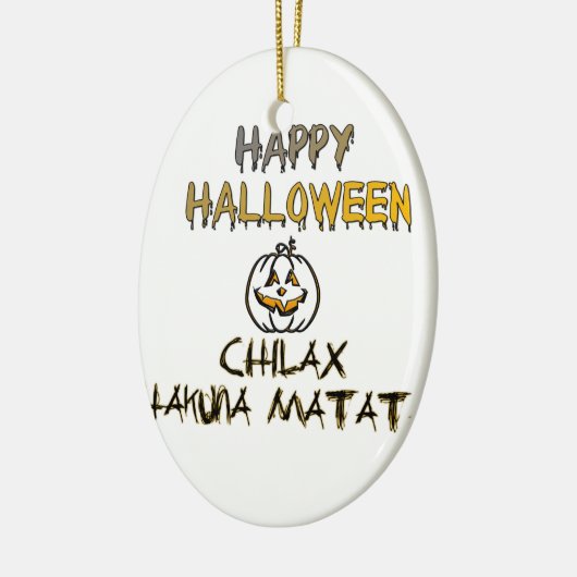 Rustig en ontspannen Happy Halloween Collectie Keramisch Ornament (Links)