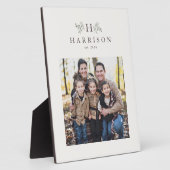 Rustig gepersonaliseerd foto met monogram fotoplaat (Zijkant)