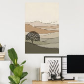 Rustig gestructureerd landschap poster (Thuiskantoor)