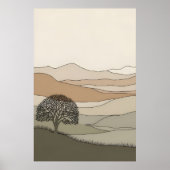 Rustig gestructureerd landschap poster (Voorkant)