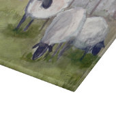 Rustig grazende schapen snijplank (Hoek)
