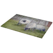 Rustig grazende schapen snijplank (Hoek)
