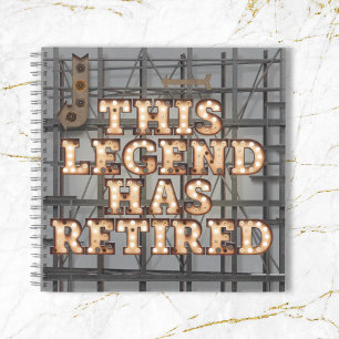 Rustig Grijs Goud Deze Legende Pensioen Gastboek Notitieboek