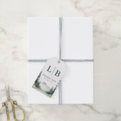 Rustig groen berglandschap cadeaulabel (Met Touw)