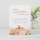 RUSTIG! Herfst Baby shower Invitation - Details to Kaart (Staand voorkant)
