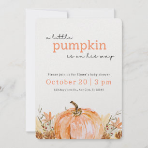 RUSTIG! Herfst Baby shower Invitation - Details to Kaart