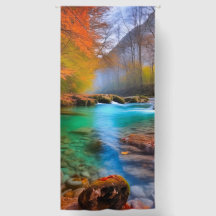 Rustig herfst rivierlandschap