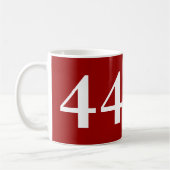 Rustig, het is maar een 44e verjaardag mok. koffiemok (Links)