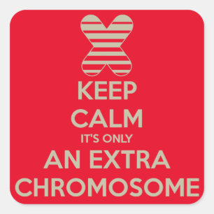 Rustig, het is maar een extra chromosoom vierkante sticker