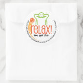 Rustig, het is maar Pickleball Ronde Sticker (Tas)