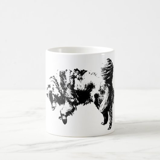 Rustig horloge in het licht van oktober koffiemok (Center)