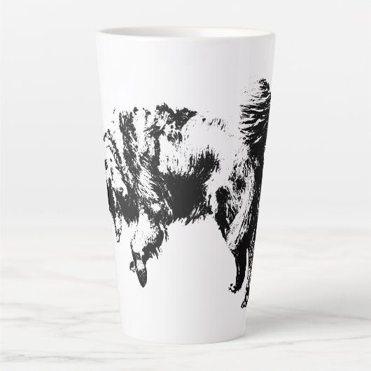 Rustig horloge in het licht van oktober latte mok (Voorkant)