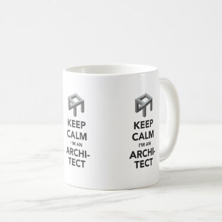 Rustig, ik ben architect, drie afbeelding koffie m koffiemok