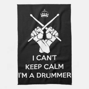 Rustig, ik ben een drummer, ik kan niet rustig bli theedoek