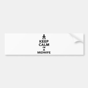 Rustig, ik ben een verloskundige. bumpersticker