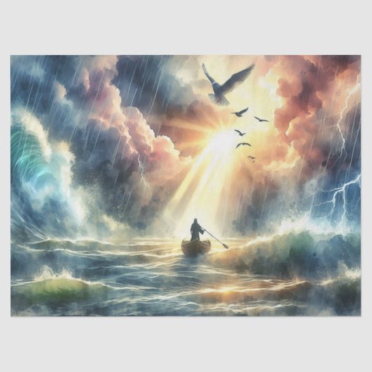 Rustig in het Storm Tissue Paper Tissuepapier (Voorkant)