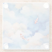 Rustig Japans Koi in het Clouds Glass Onderzetter (Achterkant)