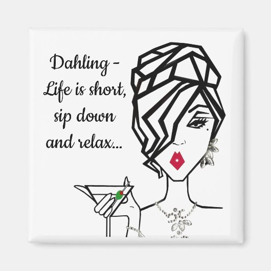 "Rustig maar en ontspan..." Magneet (Voorkant)