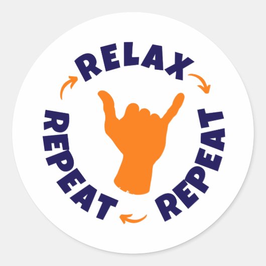 Rustig maar. Herhaal. Herhaal. Ronde Sticker (Voorkant)