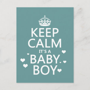 Rustig maar, het is een babyjongen. briefkaart