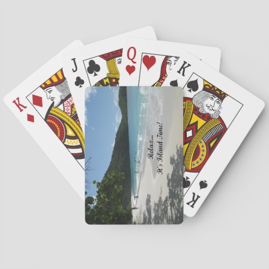 Rustig maar...Het is Island Time. Speelkaarten (Achterkant)