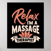 Rustig maar, ik ben een massagetherapeut poster (Voorkant)