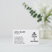 Rustig maar, ik ben een serveerster. visitekaartje (Staand voorkant)