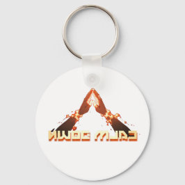 Rustig maar! Mirror Afbeelding reverse typografie Sleutelhanger