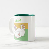 Rustig maar. tweekleurige koffiemok (Voorkant links)