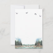 Rustig meer en bos aquarel uitnodiging (Achterkant)