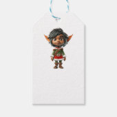 Rustig Meisje Kerst Elf Kraft Gift Labels Cadeaulabel (Voorkant)