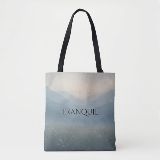 Rustig - Misty Mountain Scene Canvas tas (Voorkant)