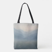 Rustig - Misty Mountain Scene Canvas tas (Achterkant)