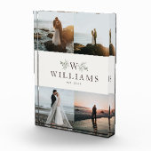 Rustig monogram pasgetrouwd trouwcollage fotoblokken (Rechts)